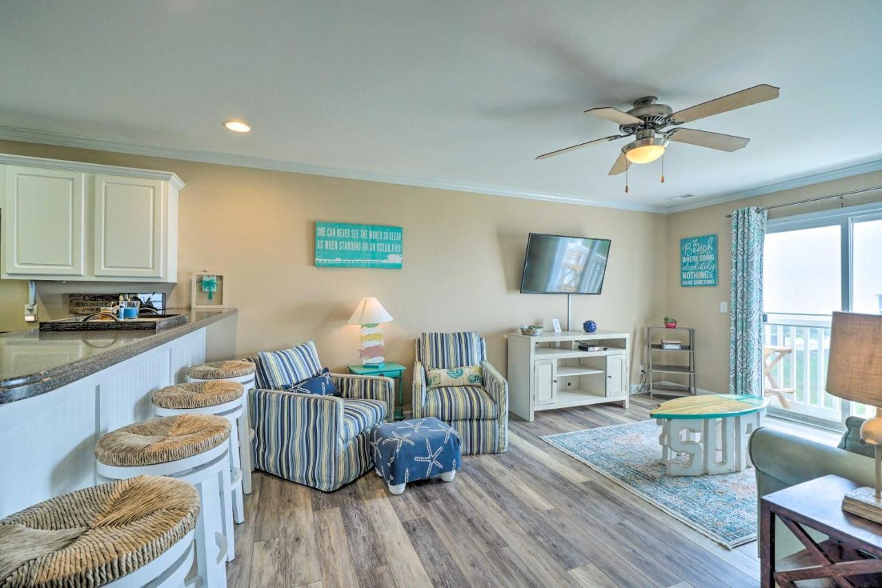 Ocean-View Oak Island Condo, 1 Block To Beach! Exteriör bild